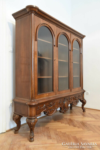 Neo-baroque master bedroom: bookcase, coffee table, desk and armchair, Hungarian, 1920s