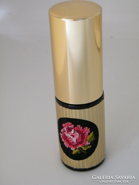 Vintage pompadour pin tapestry decorative refillable pump perfume bottle