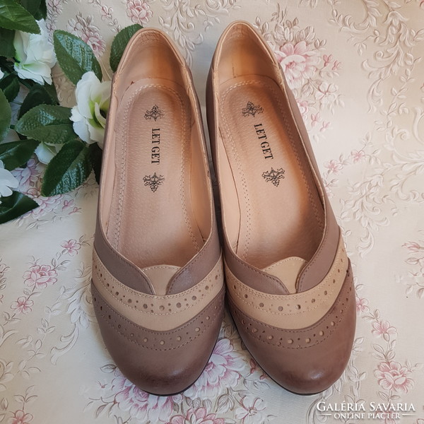 Brand new, size 36 brown high-heeled shoes, casual high-heeled, full-sole shoes