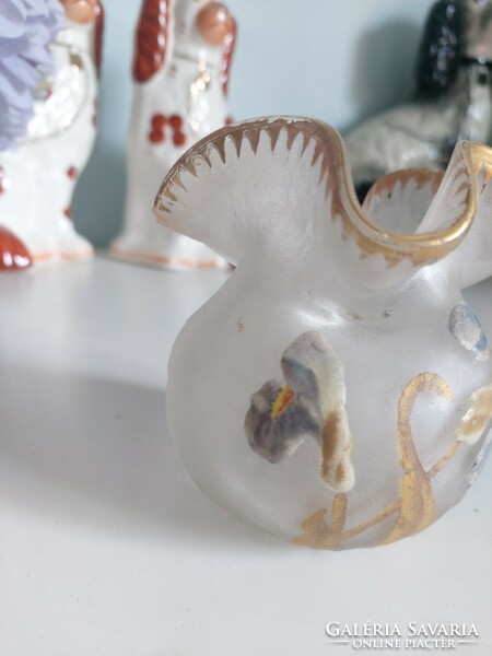 Mont joye legras glass cameo glass art vase