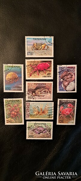 Tanzania crabs stamps stamped b/1/4