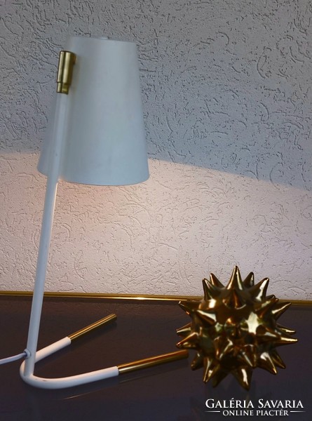 Large modernist metal-copper table lamp negotiable art deco design