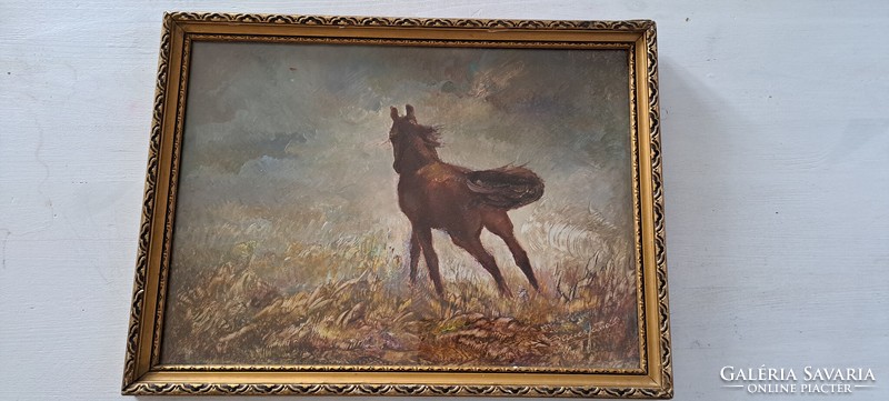 János Bauer's equestrian painting