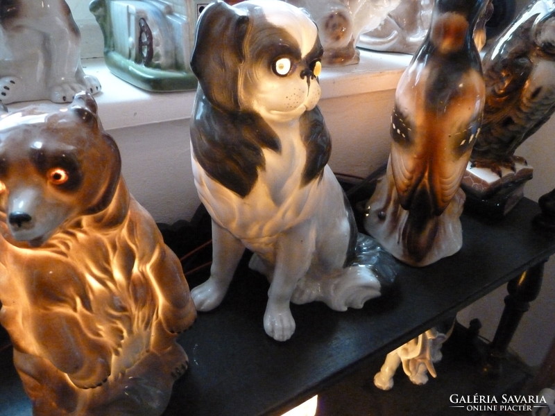 Porcelán, világító állatfigurák