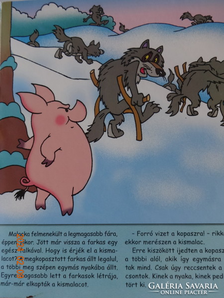 The Little Pig and the Wolves - hardback storybook with drawings by József Haui