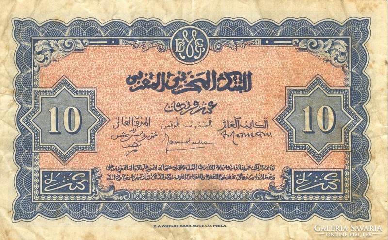 10 francs frank 1944 Marokkó Ritka