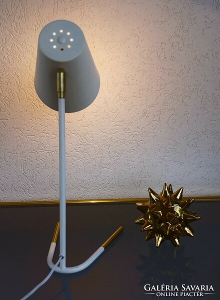 Large modernist metal-copper table lamp negotiable art deco design