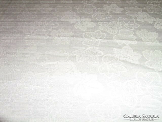 Antique white damask tablecloth