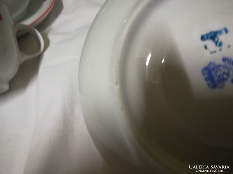 Alföldi porcelain coffee set with cherry pattern