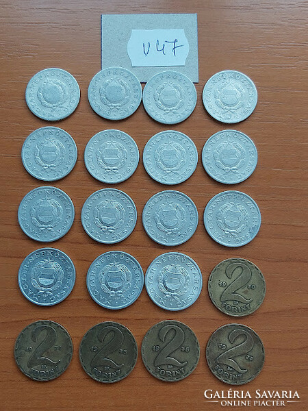20 pieces 1 + 2 HUF Hungarian People's Republic all different years v47