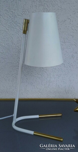 Large modernist metal-copper table lamp negotiable art deco design