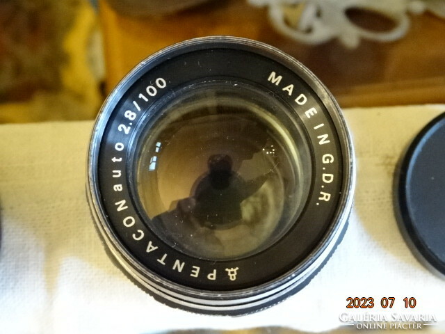 Old camera lens pentacon auto 2.8/100