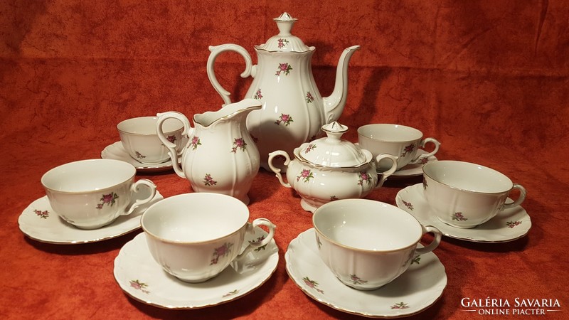 Advertised again! Baroque tea set for 6 persons, rose gold, mz czechoslov
