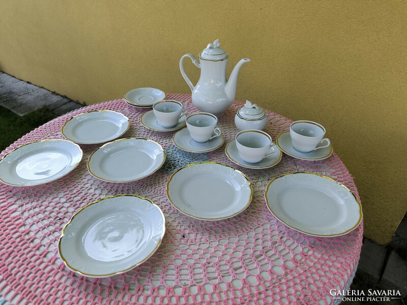 Royal porcelain coffee set with 6 cake plates for sale!