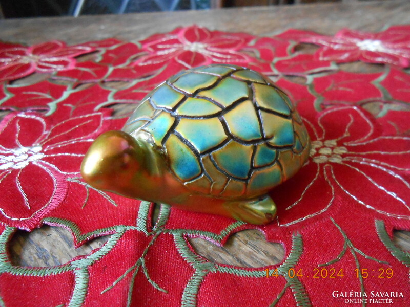 Zsolnay rare eosin shrink glazed turtle / tortoise