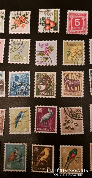 Uganda small size stamps 15-1