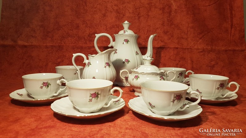 Advertised again! Baroque tea set for 6 persons, rose gold, mz czechoslovakia