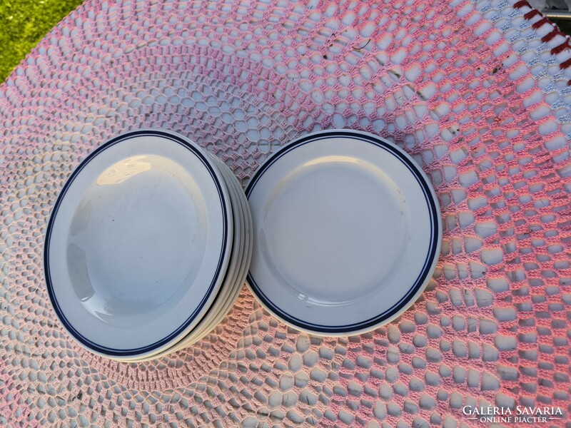 Alföldi porcelán kék csíkos mély tányér 5 db+ 1 db kis tányér eladó!