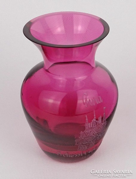 1P760 blown polished pink glass vase schossberger castle tour 1883