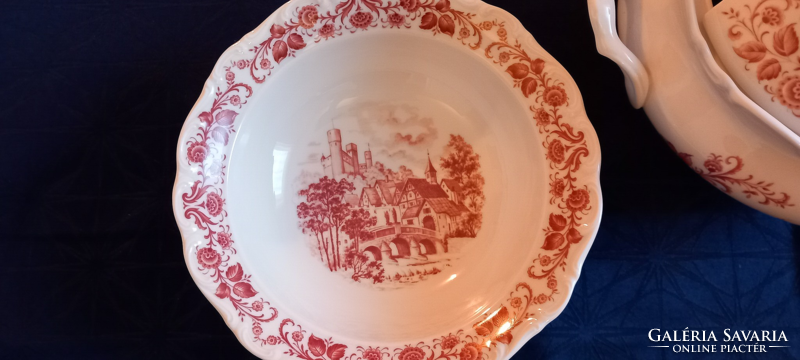 Bavaria schumann germany castle scenic dinner set for 6 people, 35 pieces