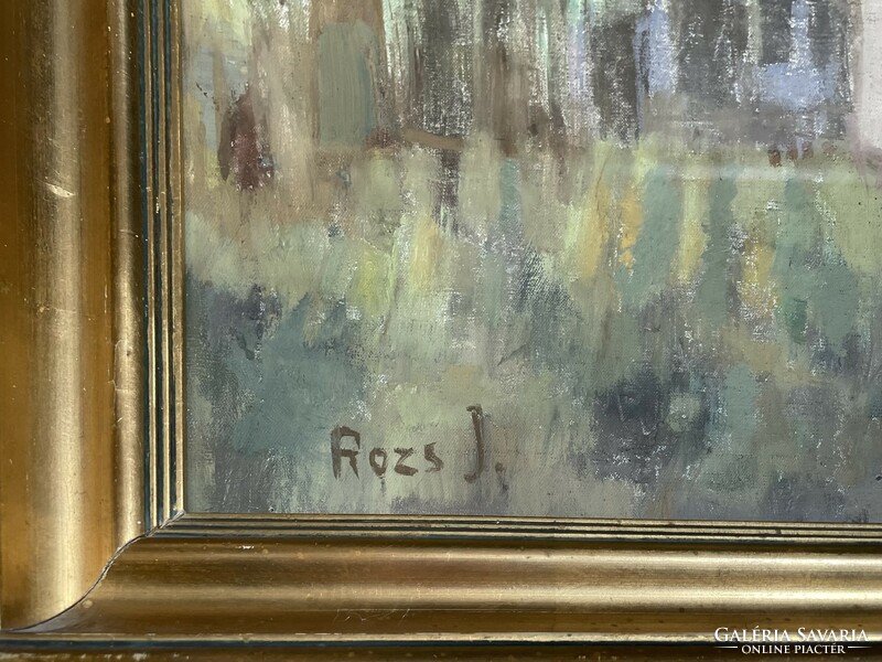 Rozs János (1901-1987) 70x90 cm EREDETI olajfestménye