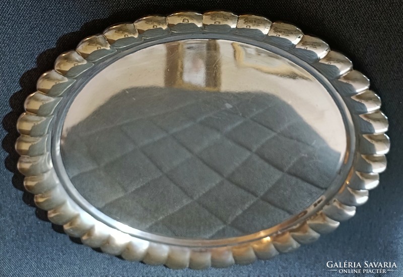 From HUF 1! Round 800 silver tray! Marked (Hungarian mark between 1937-1966) 32cm diameter, 579g.