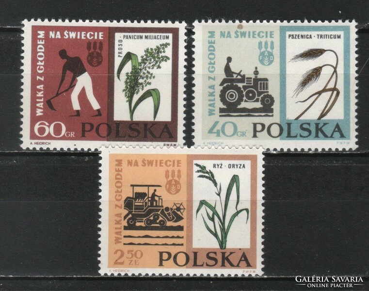 Postatiszta Lengyel 0021 Mi 1371-1373    2,50 Euró