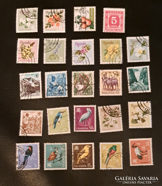 Uganda small size stamps 15-1