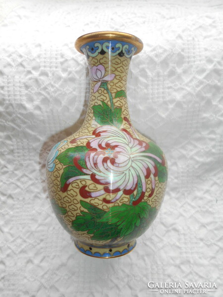 Diaphragm enamel vase cloisonné 16 cm