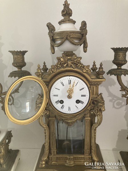 Antique French mantel clock set c1880!