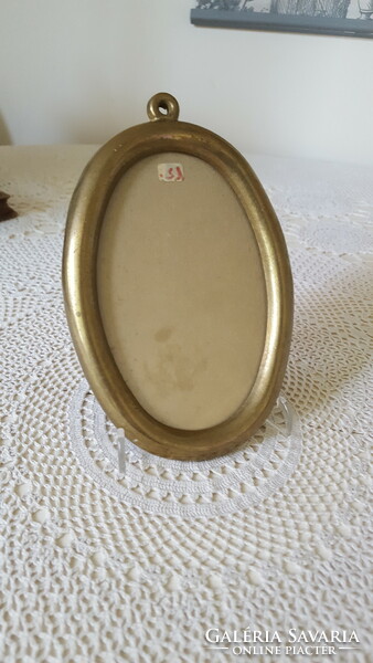 Small oval solid copper picture frame