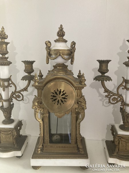 Antique French mantel clock set c1880!