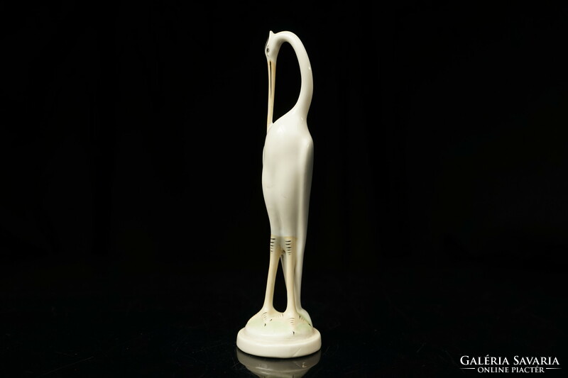 Art Deco Hollóházi Porcelán Gém Figura / Retró Régi Kocsag