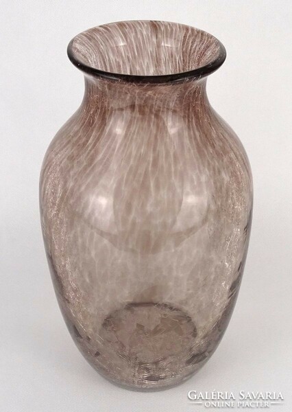 1N940 large framed glass vase 28.5 Cm