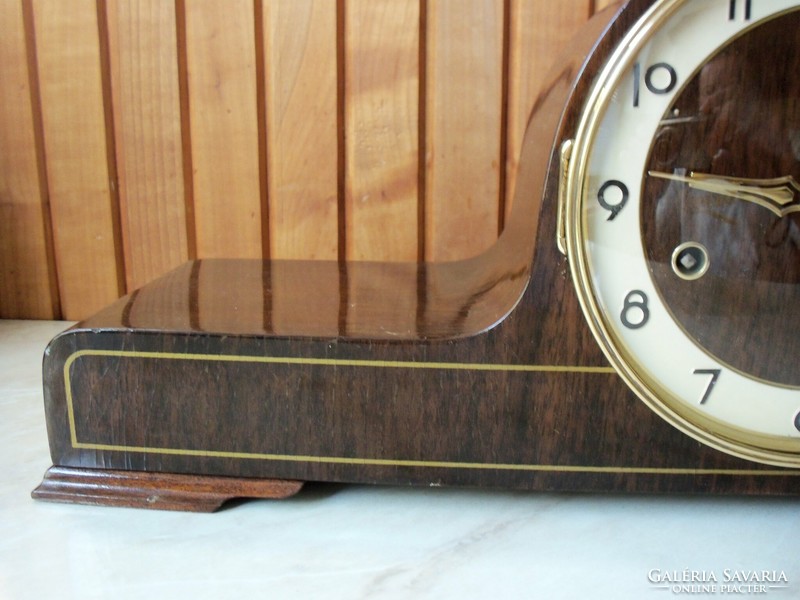 Antik Lauffer negyedütős kandalló óra kandallóóra