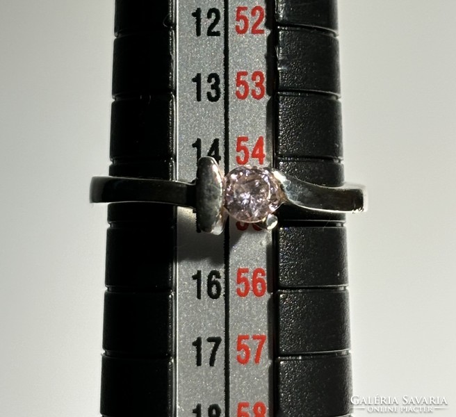 Silver ring with pink stones, size 54-55! 2.1 Grams personally mom park and post office too!