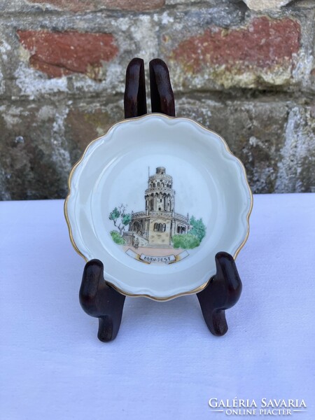 Aquincumi Budapest gyűjtői porcelán tányér - dísztányér - mini tányér - emléktárgy