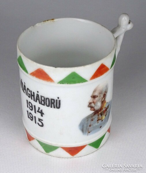 1Q520 antique Ferenc József mz Altrohlau i. World War II porcelain mug commemorative mug 1914-15