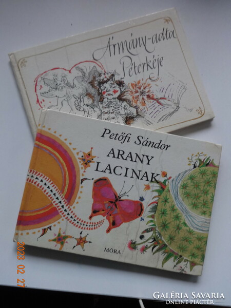 Two beautiful little books of poetry for children together: Sándor Petőfi: arany lacinak + armány-adta péterkeje