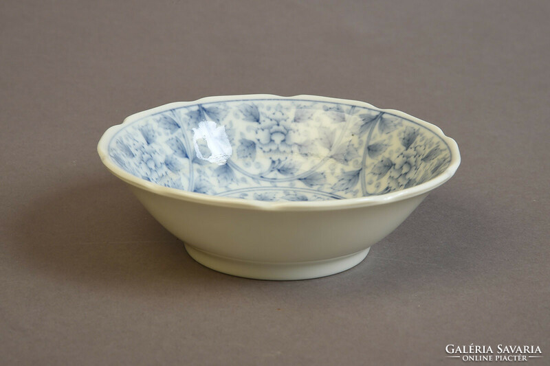 Kék japán tányérka máz alatti kék festéssel, XX.sz.