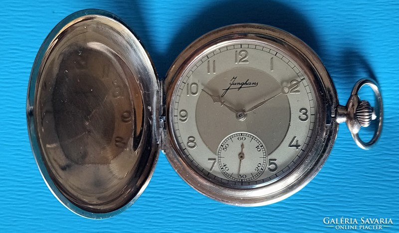 Junghans, thick gold-plated pocket watch
