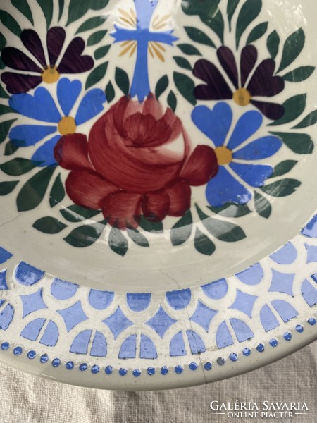 Wilhelmsburg rózsás, virágos tányér