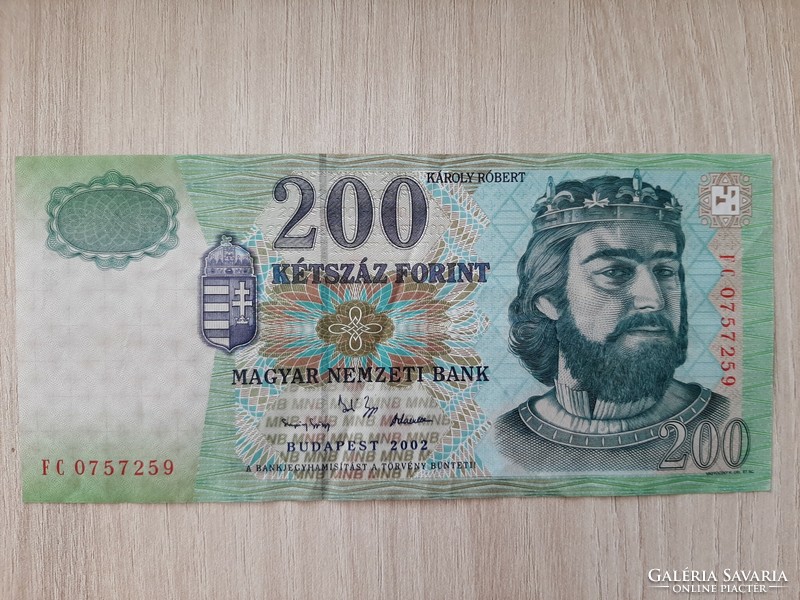 200 HUF banknote fc series 2002