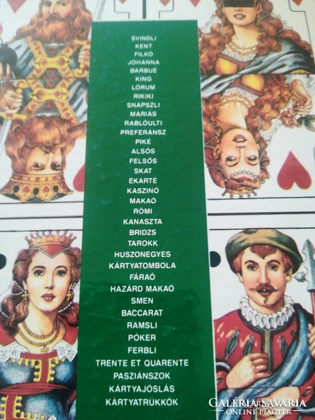 Nagy kártyakönyv, 36 féle játék  kártyások könyve 1995. Kiváló  állapotban.keménykötés 536 old eladó