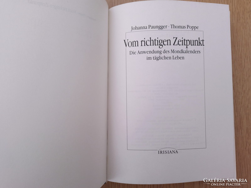 Vom richtigen Zeitpunkt (A megfelelő időben)