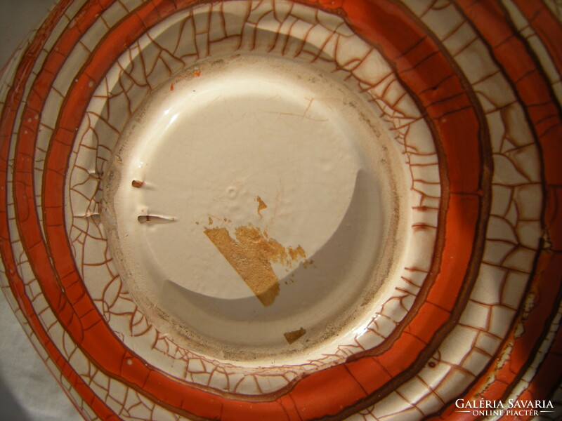 Gorka gauze orange wall plate with spiral pattern