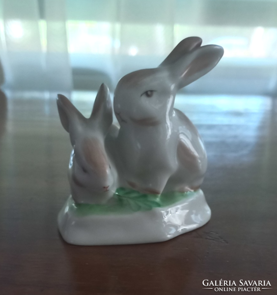 A pair of hand-painted bunnies from Raven House
