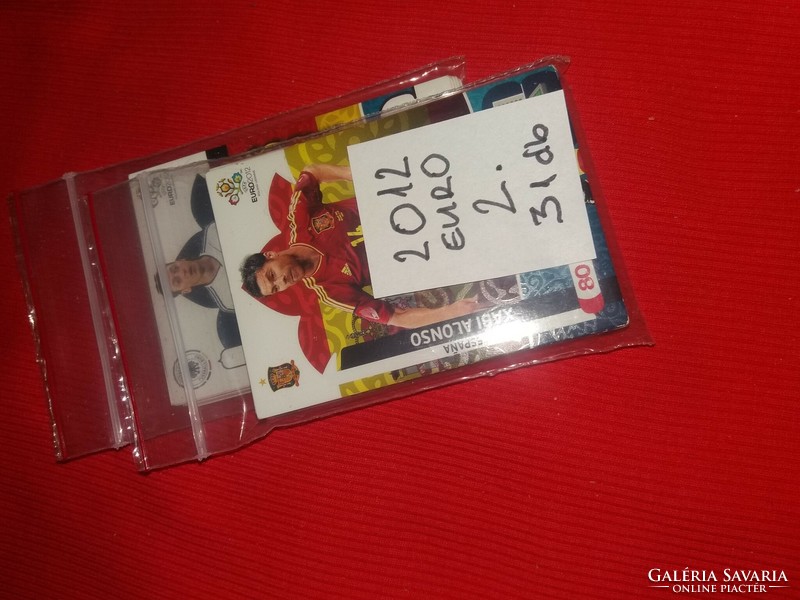 2012 European Championship 2. Pack of 31 football collectible cards in one, condition according to the pictures