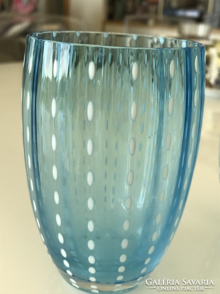 Kézműves olasz Zafferano  üvegpoharak, Federico de Majo dizájn