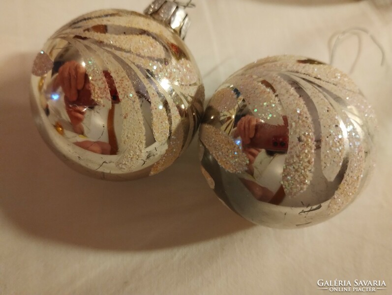 Glass retro Christmas tree ornaments